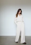 Spodnie damskie - Stradivarius Spodnie wizytowe o miękkim dotyku Szary 44 - miniaturka - grafika 1