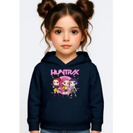 Bluzy dla dziewczynek - BLUZA DZIECIĘCA KPOP DEMON HUNTERS HUNTRIX 122-128 Z KAPTUREM BAWEŁNIANA - miniaturka - grafika 1