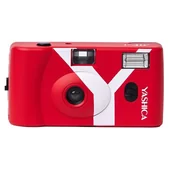 Aparaty analogowe - Aparat analogowy YASHICA MF-1 Snapshot Art Camera Czerwony - miniaturka - grafika 1