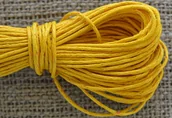 Półfabrykaty do biżuterii - [71707] Sznurek woskowany żółty 1mm 7 metrów - miniaturka - grafika 1