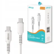 Kable USB - Kabel silikonowy przewód USB-C do USB-C 3A 60W 1m BIAŁY szybkie ładowanie - miniaturka - grafika 1