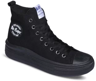 Lee Cooper, Trampki damskie MID, LCW-23-44-1628L, Czarne, Rozmiar 40 - Trampki damskie - miniaturka - grafika 1