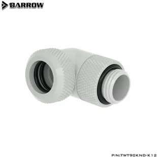 Barrow Multi-Link Adapter Anschluss 90 Grad G1/4 Zoll AG auf 12mm AD Hardtube - drehbar, weiß - Akcesoria do komputerów stacjonarnych - miniaturka - grafika 1