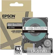 Taśmy do drukarek barwiące - Epson Epson LabelWorks LK-5TWJ - Weiss auf Matt-Transparent - Rolle 1,8 cm x 8 m 1 Kassetten Hangebox - Bandkassette - miniaturka - grafika 1
