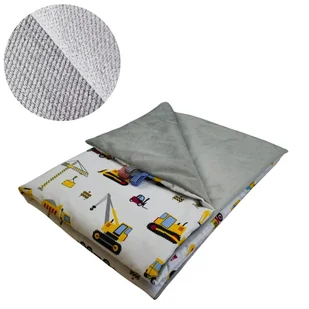 Kocyk Dziecięcy 75x100 Ocieplany Koparki Żółte Na Białym/Szary Bawełna/Velvet Polski Producent - Koce i narzuty dla dzieci Kocyk Dziecięcy 75x100 Ocieplany Koparki Żółte Na Białym/Szary Bawełna/Velvet Polski Producent - Koce i narzuty dla dzieci - miniaturka - grafika 1