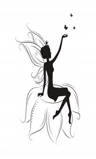 Naklejka dla dzieci kwiaty motyle Wróżka Różyczka, 150x75 cm - Naklejki na ścianę Naklejka dla dzieci kwiaty motyle Wróżka Różyczka, 150x75 cm - Naklejki na ścianę - miniaturka - grafika 1