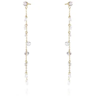 Kolczyki ze stali szlachetnej pozłacanej 14k złotem KST2665 - Kolczyki - miniaturka - grafika 1