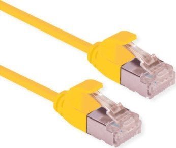 Roline ROLINE F/UTP DataCenter Patch Cord Cat.6A Class EA, LSOH, bardzo cienki, żółty, 0,3 m