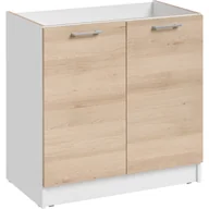 Szafki kuchenne - Szafka Pod Zlewozmywak 2 Drzwi DZ 8 Ecomodel Layman Szary Połysk, Biały Mat - miniaturka - grafika 1