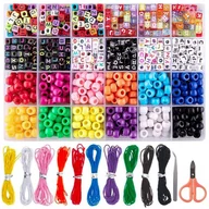 Zestawy biżuterii dla kobiet - Zestaw koralików koraliki akrylowe do robienia bransoletek biżuterii naszyjników 912 el. - miniaturka - grafika 1