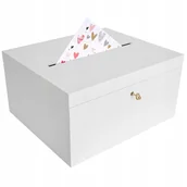 Decoupage - Pudełko na koperty ślubne z zamkiem 29x25x15cm - miniaturka - grafika 1