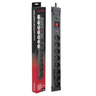 Listwy zasilające - Listwa HAWK HWPS801BK (1.5 m) Czarny - miniaturka - grafika 1