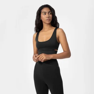 Damski crop top z wycięciami 4F 4FSS22TTSHF212 - Koszulki sportowe damskie - miniaturka - grafika 1
