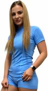 Koszulki sportowe damskie - SPORT T-shirt z krótkim rękawem - damska .L .lazur - miniaturka - grafika 1
