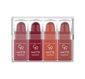 Szminki - Golden Rose Matte Lipstick Mix - Zestaw 4 matowych mini pomadek do ust - 03 - miniaturka - grafika 1