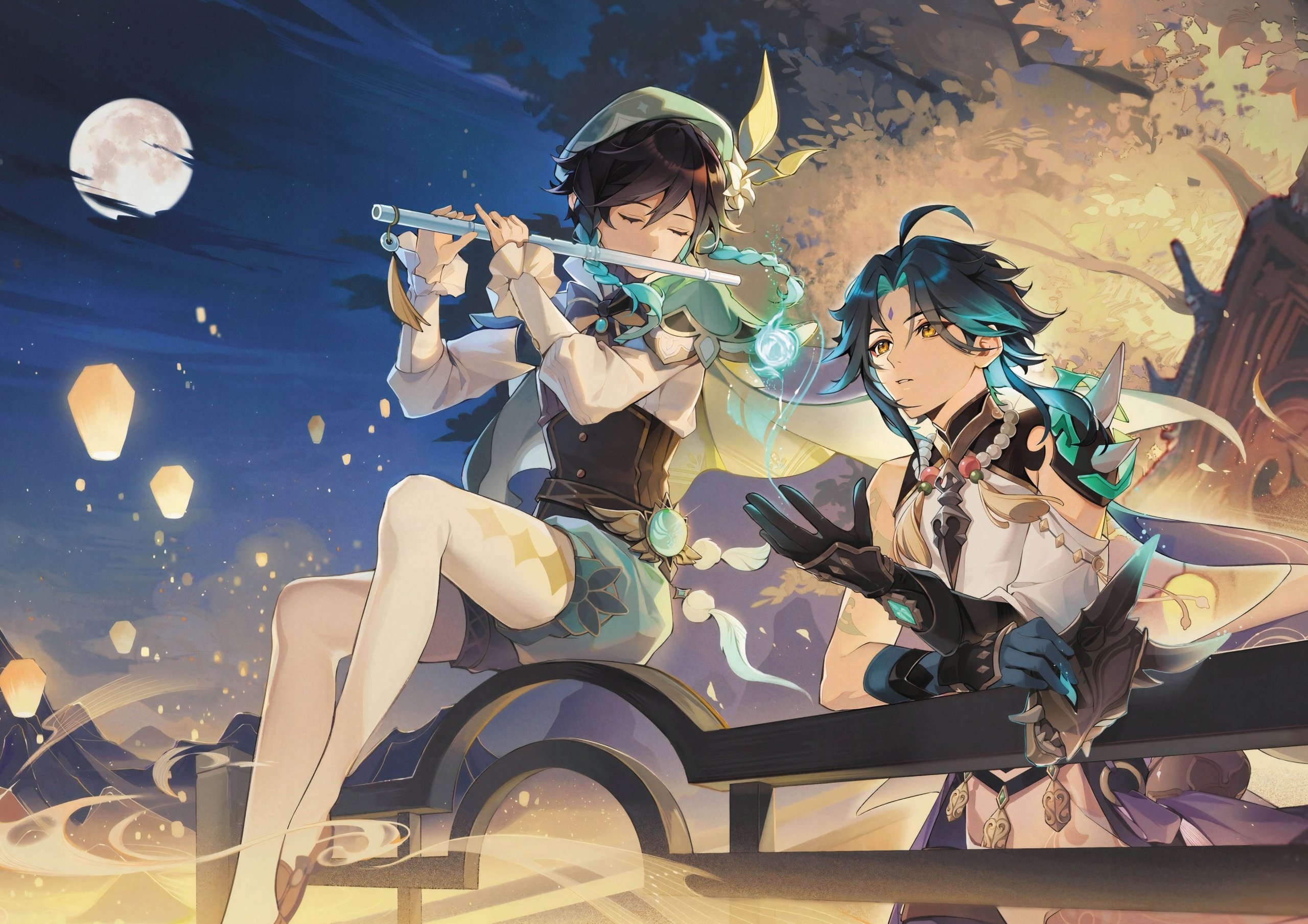 Plakat A1 Genshin Impact Anime Gra Venti Xiao