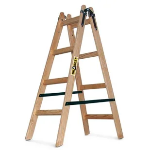DRABEST Drabina drewniana malarska 2x4 stopniowa 150 kg - Drabiny - miniaturka - grafika 1
