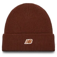 Czapki męskie - Czapka New Balance Winter Watchman Beanie Patch V3.0 LAH53008ROK Brązowy - miniaturka - grafika 1