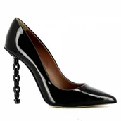 Półbuty damskie - Czarne półbuty na szpilce CARINII - Carinii - miniaturka - grafika 1