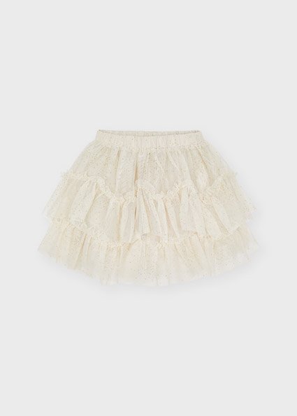 Spódnica tiulowa glitter,migdał 116 Mayoral