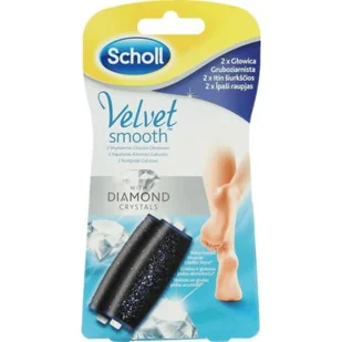 Scholl Wymienne gruboziarniste głowice obrotowe do elektrycznego pilnika - Velvet Smooth Wet&Dry Diamond Crystal - Pielęgnacja stóp - miniaturka - grafika 1