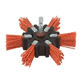 Materiały ścierne - WOLFCRAFT Szczotka wachlarz do wiertarki 100 mm NYLON 1512000 - miniaturka - grafika 1