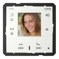 Wideodomofony - Wideodomofon intercom LARA-IC/GE lodowy, design LOGUS90, EFAPEL, ELKOEP, iNELS, TGE, GE, AQUARELLA - miniaturka - grafika 1