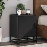 Szafki nocne - vidaXL Szafka nocna, czarna, 40x31x50 cm - miniaturka - grafika 1