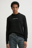 Swetry męskie - Guess Jeans sweter bawełniany kolor czarny M4BR31 Z3HM1 - miniaturka - grafika 1