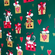 Opakowania i torebki na prezenty - Papier zielony prezenty do prezentów 57cmx20m 20m326 - miniaturka - grafika 1