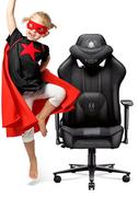Fotele i krzesła biurowe - Fotel dla dzieci Diablo X-Player 2.0 czarny - miniaturka - grafika 1