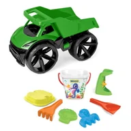 Zabawki do piasku - WADER Maximus Wywrotka Zielona z akcesoriami do piasku 7 el - miniaturka - grafika 1