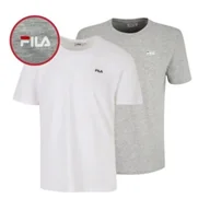 Koszulki męskie - Koszulka męska t-shirt Fila 2PAK biały szary logo bawełniany dwupak r. XL - miniaturka - grafika 1