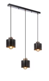 Candellux Olena lampa wisząca 3-punktowa czarna/miedź 33-79022 - Lampy sufitowe - miniaturka - grafika 1
