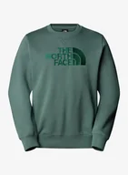 Bluzy sportowe męskie - Bluza bez kaptura The North Face Drew Peak Crew - duck green/deep nori - miniaturka - grafika 1