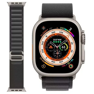 Pasek do zegarka Alogy Sport Strap do Apple Watch 4/5/6/7/8/SE/Ultra (42/44/45/49mm) Czarny - Akcesoria do smartwatchy - miniaturka - grafika 5