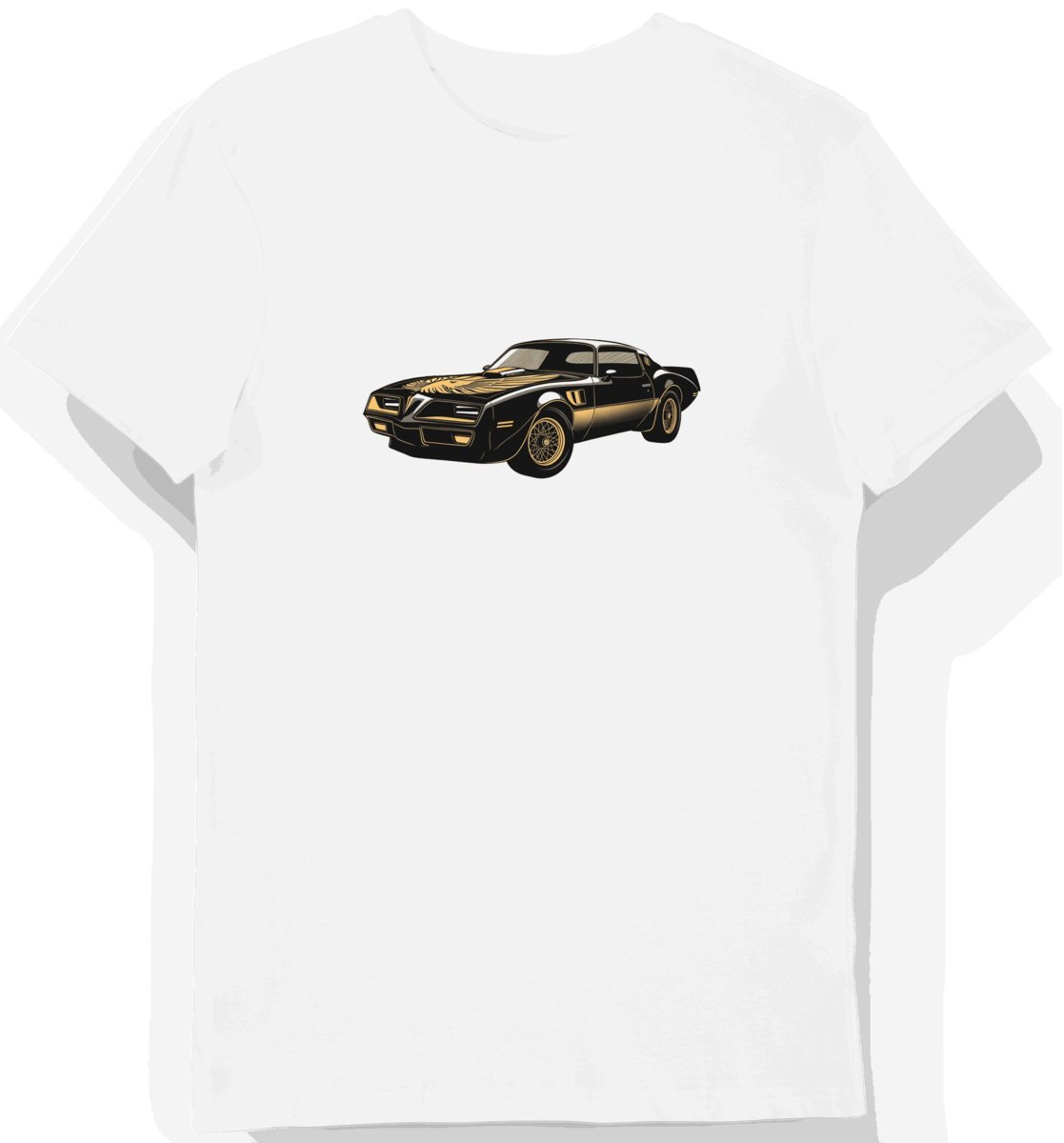Koszulka męska biała z motywem klasycznego retro samochodu M