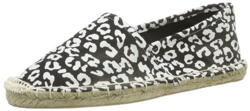 PIECES Damskie espadryle HAISHA ESPADRILLOS LEOPARD BLACK, czarny - Czarny Black Leopard C N10-41 EU