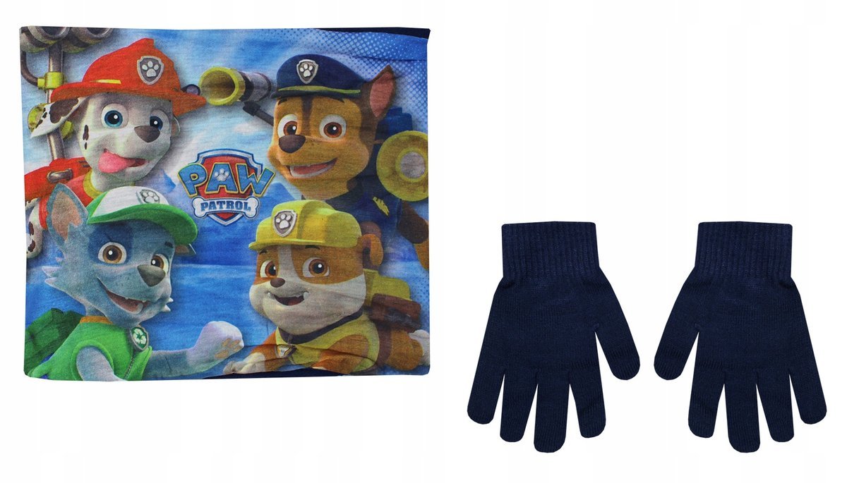Psi Paw Patrol Komin Szalik Rękawiczki Chłopięce