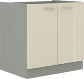 Szafki kuchenne - Szafka pod zlewozmywak ULLERIKE – szerokość 80 cm, kremowa/szara - miniaturka - grafika 1