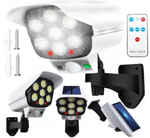 Lampa solarna atrapa kamery 2w1 LED ogród + pilot - Lampy ogrodowe - miniaturka - grafika 1
