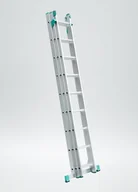 Drabiny - ALVE Aluminiowa trzyczęściowa drabina uniwersalna EUROSTYL przystosowana do używania na schodach, 3x9 szczebli, długość 5,69 m 558013 - miniaturka - grafika 1