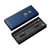 Zestawy do sushi - Zestaw Premium 2 par pałeczek do Sushi podstawki bambus Niebieski - miniaturka - grafika 1