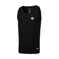 Koszulki sportowe męskie - Pit Bull Tank Top Slim Fit Small Logo Black - miniaturka - grafika 1