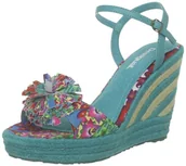 Espadryle damskie - Desigual Sandały damskie Meli 1 espadryle, zielony - zielony granatowy 5042-41 EU - miniaturka - grafika 1