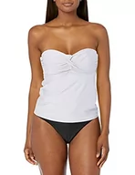 Stroje kąpielowe - Catalina Damski strój kąpielowy Tankini Twist Front, biały, M - miniaturka - grafika 1