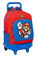 Plecaki - Safta Bros Plecak Gde. C/Koła Compact Ext.Simple Super Mario 33X45X22cm, wielokolorowy (612108918) - miniaturka - grafika 1