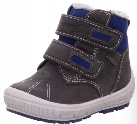 Superfit 5-06308 Śniegowce Dziecięce Szare Na Rzepy Ze Skórą Ciepłe 19 Jka