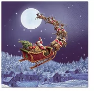 Pozostałe akcesoria świąteczne - Art-Pol Pl Serwetki Christmas Sleigh 141410 - miniaturka - grafika 1