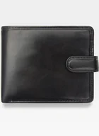 Portfele - Visconti Portfel Męski Skórzany Torino TR35 RFID Czarny + Czerwony - czarny + czerwony - miniaturka - grafika 1